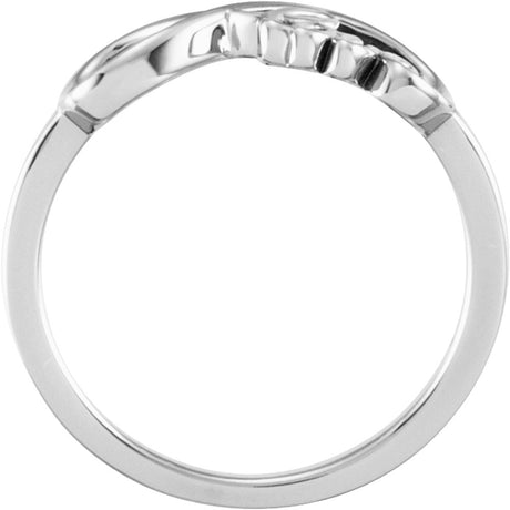 14K White Love Infinity-Inspired Ring