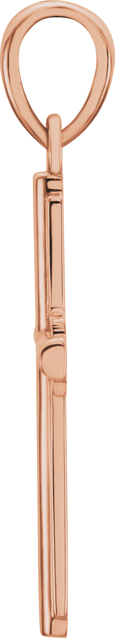 14K Rose Gold Cross Pendant