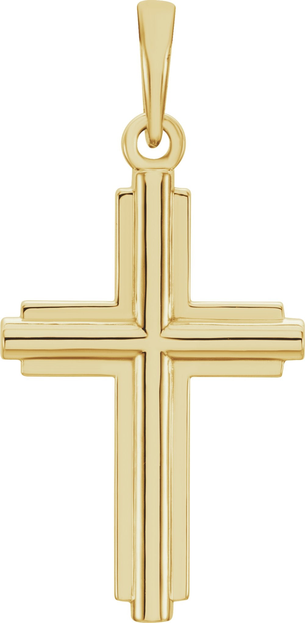 14K Yellow Cross Pendant