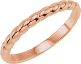 14K Rose Stackable Ring