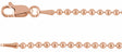 14K Rose Gold 2 mm Hollow Bead 24" Chain
