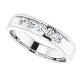 14K White 1/2 CTW Natural Diamond Band