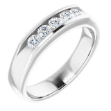 14K White 1/2 CTW Natural Diamond Band