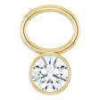 14K Yellow 1/10 CT Natural Diamond Hoop Dangle