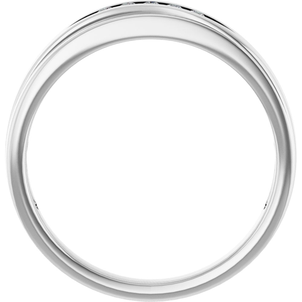 Platinum 1/10 CTW Natural Diamond Band