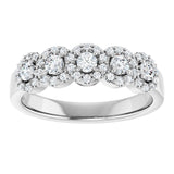14K White 1 CTW Natural Diamond Anniversary Band