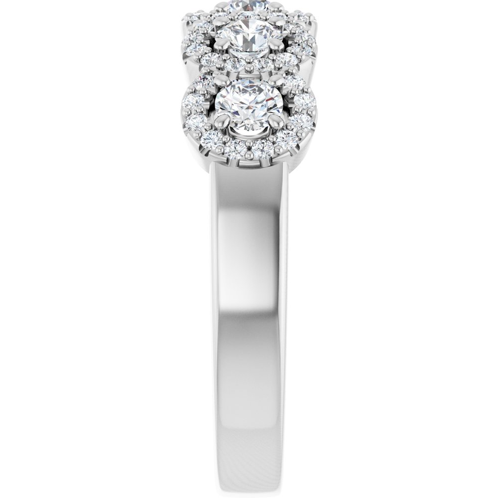 14K White 3/4 CTW Natural Diamond Anniversary Band