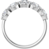 14K White 1 CTW Natural Diamond Anniversary Band