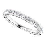 14K White 1/8 CTW Natural Diamond Anniversary Band