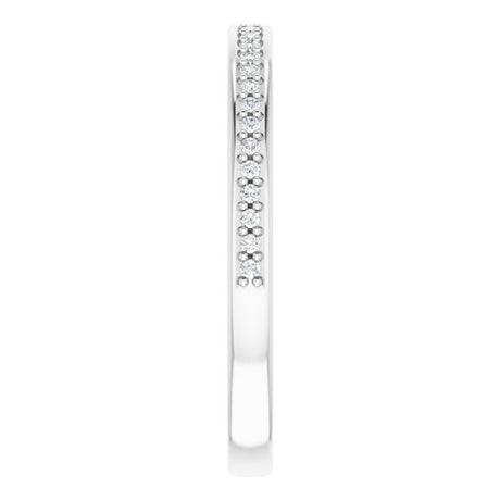 14K White 1/8 CTW Natural Diamond Anniversary Band