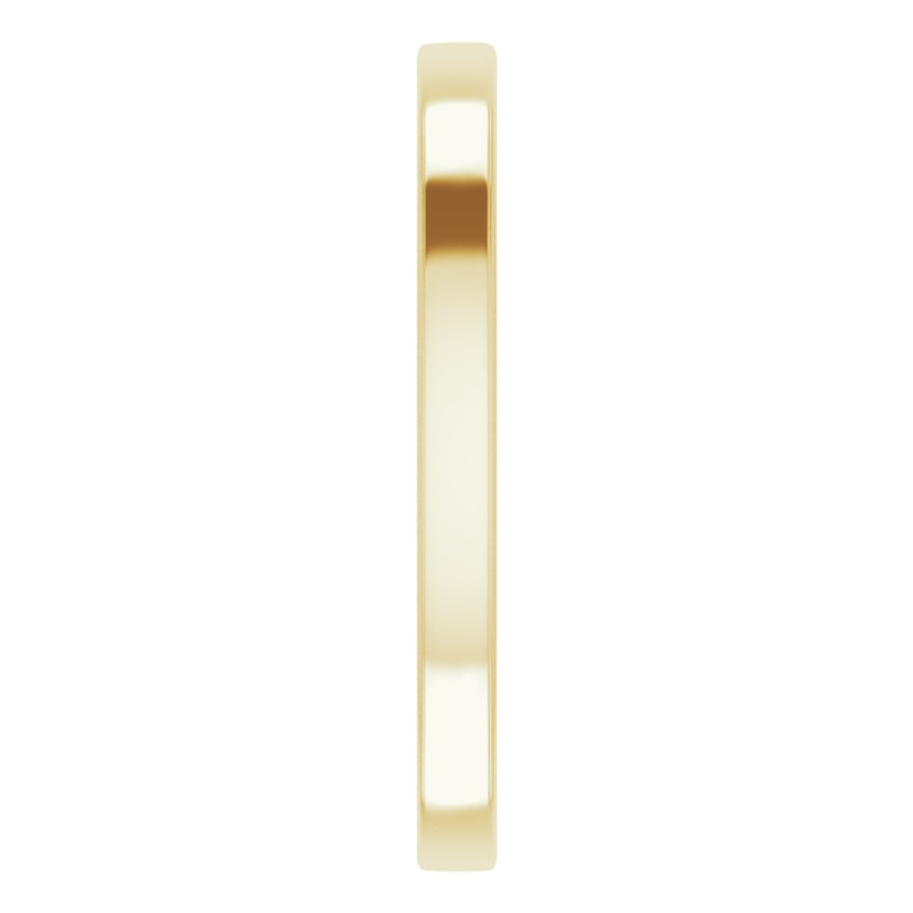 14K Yellow 2 mm Sculptural Band