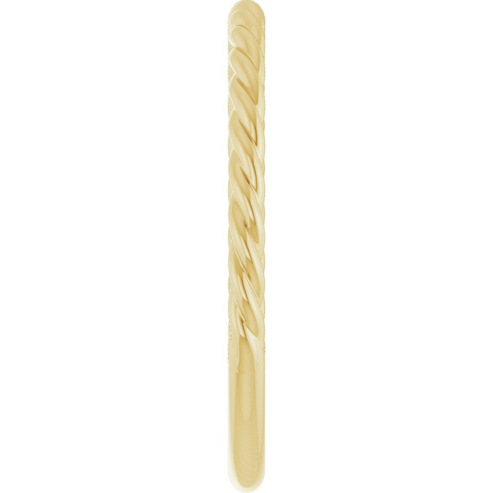 10K Yellow Gold 1.7 mm Rope Band Size 7