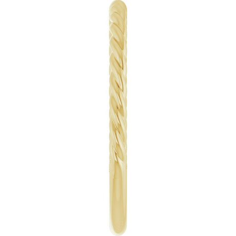 10K Yellow Gold 1.7 mm Rope Band Size 7