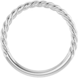 Sterling Silver 1.7 mm Rope Band Size 7