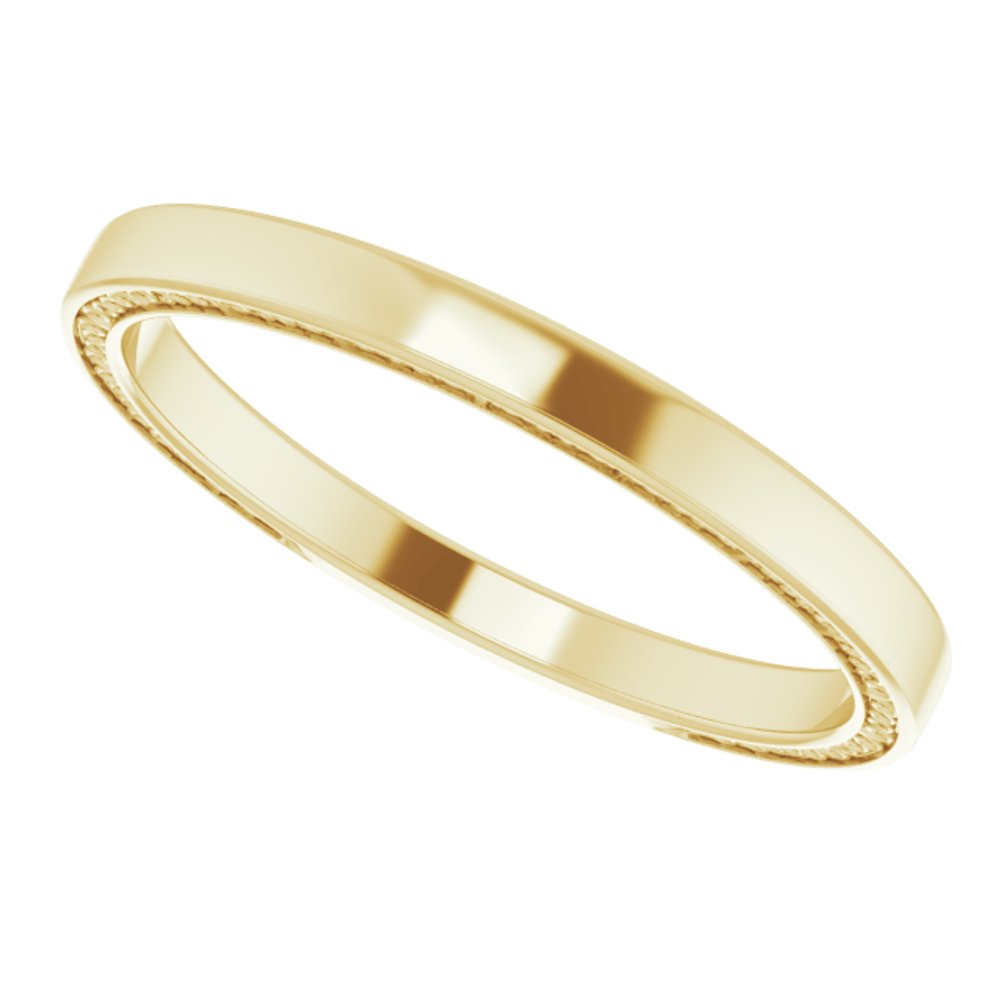 14K Yellow 2 mm Sculptural Band