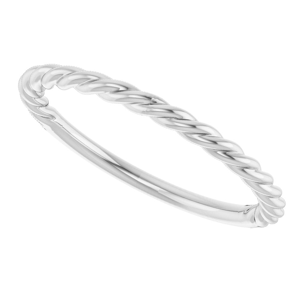 Sterling Silver 1.7 mm Rope Band Size 7