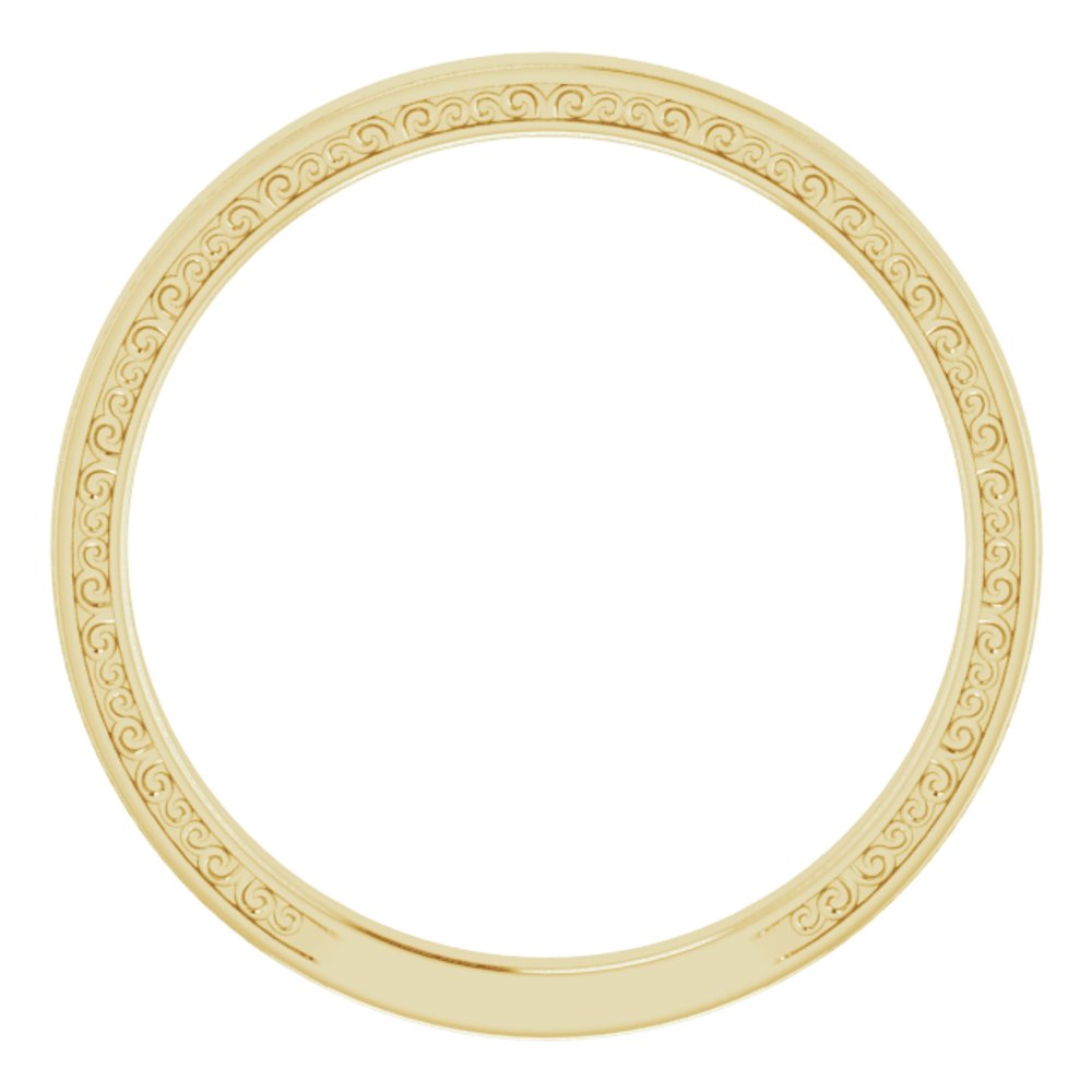 14K Yellow 2 mm Sculptural Band