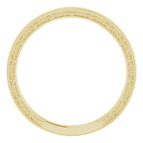 14K Yellow 2 mm Sculptural Band