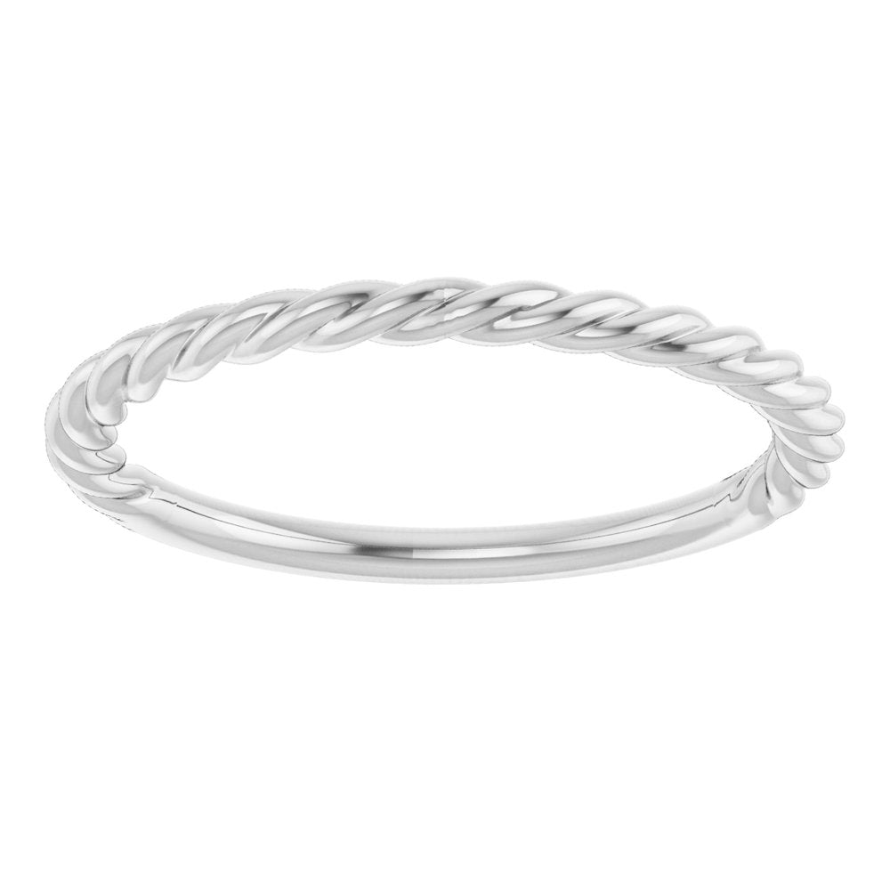 Sterling Silver 1.7 mm Rope Band Size 7