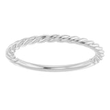 Sterling Silver 1.7 mm Rope Band Size 7
