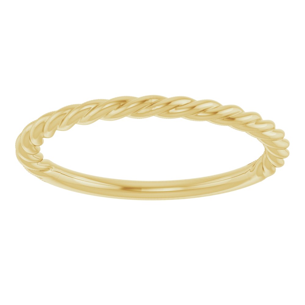 10K Yellow Gold 1.7 mm Rope Band Size 7