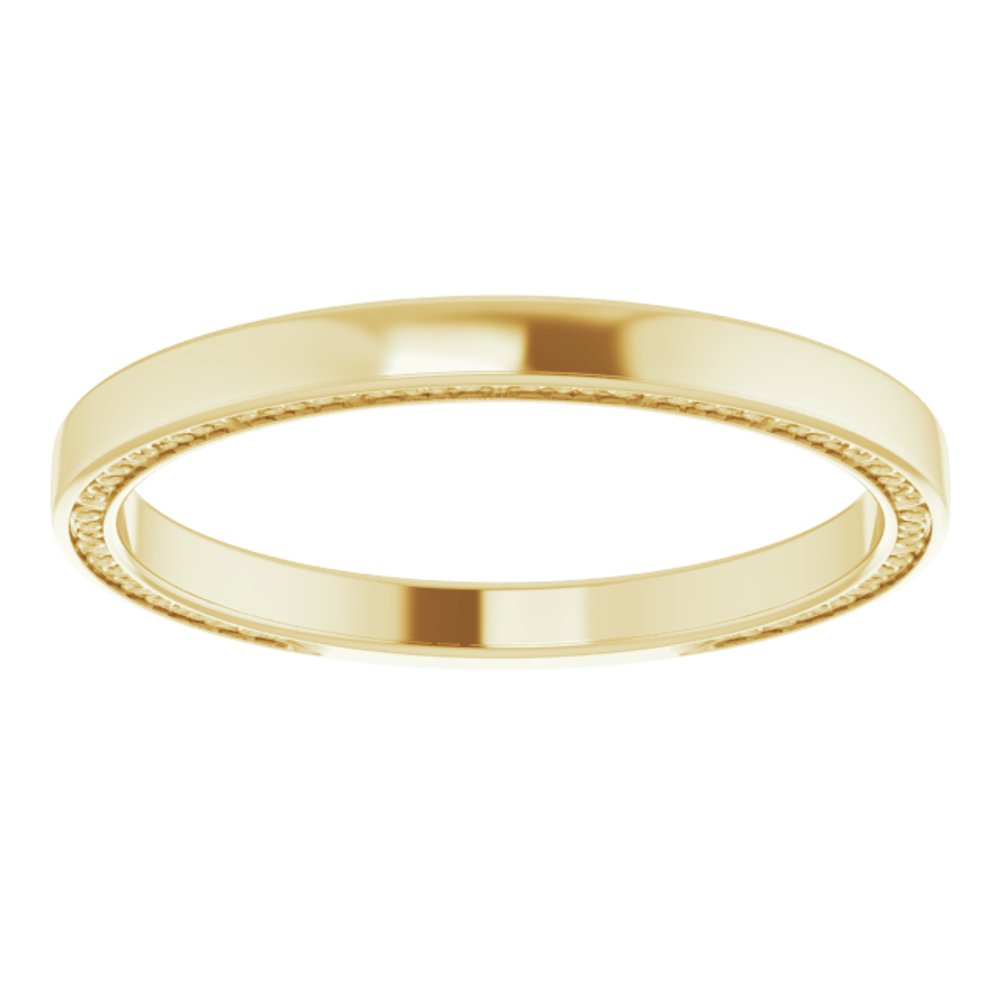 14K Yellow 2 mm Sculptural Band