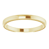 14K Yellow 2 mm Sculptural Band