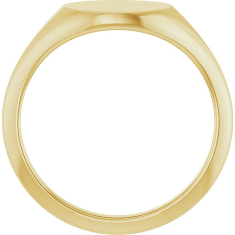 10K Yellow Gold Oval Signet Ring