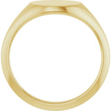 14K Yellow Gold Oval Signet Ring