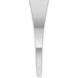 14K White Gold 15x7 mm Rectangle Signet Ring