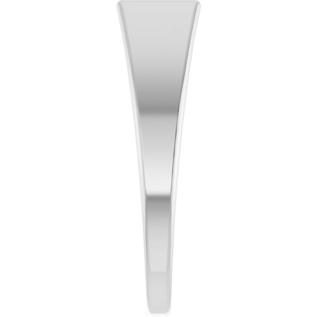 14K White Gold 15x7 mm Rectangle Signet Ring