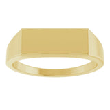 14K Yellow Gold 15x7 mm Rectangle Signet Ring