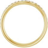 14K Yellow 1/3 CTW Lab-Grown Diamond Contour Band