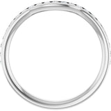 14K White 1/3 CTW Lab-Grown Diamond Contour Band