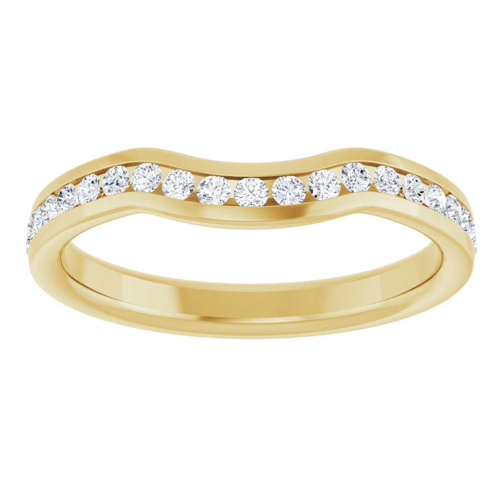 14K Yellow 1/3 CTW Lab-Grown Diamond Contour Band