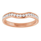 14K Rose 1/3 CTW Natural Diamond Contour Band