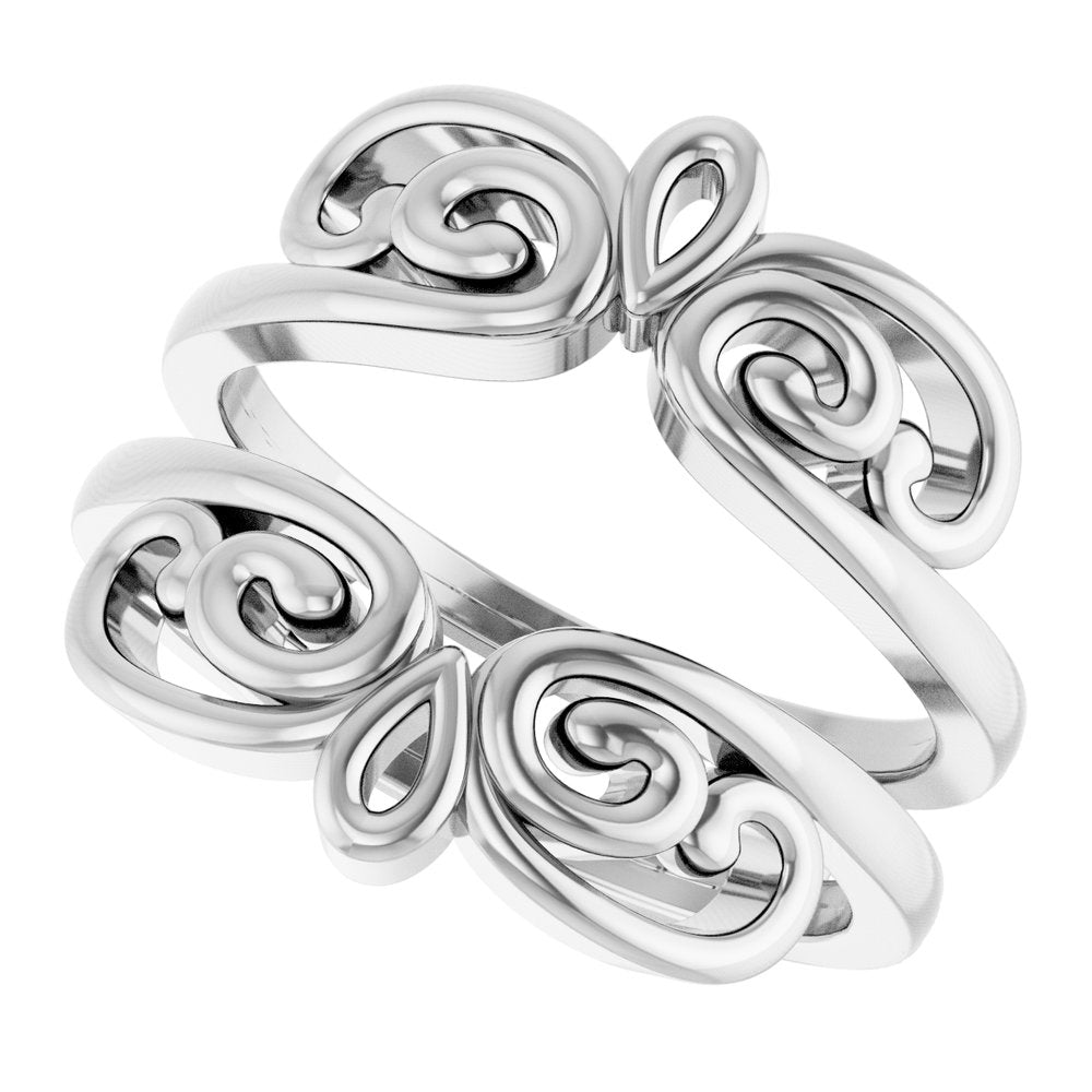 14K White Bridal Ring Guard