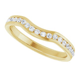 14K Yellow 1/3 CTW Lab-Grown Diamond Contour Band