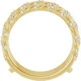 14K Yellow 1/4 CTW Natural Diamond Ring Guard