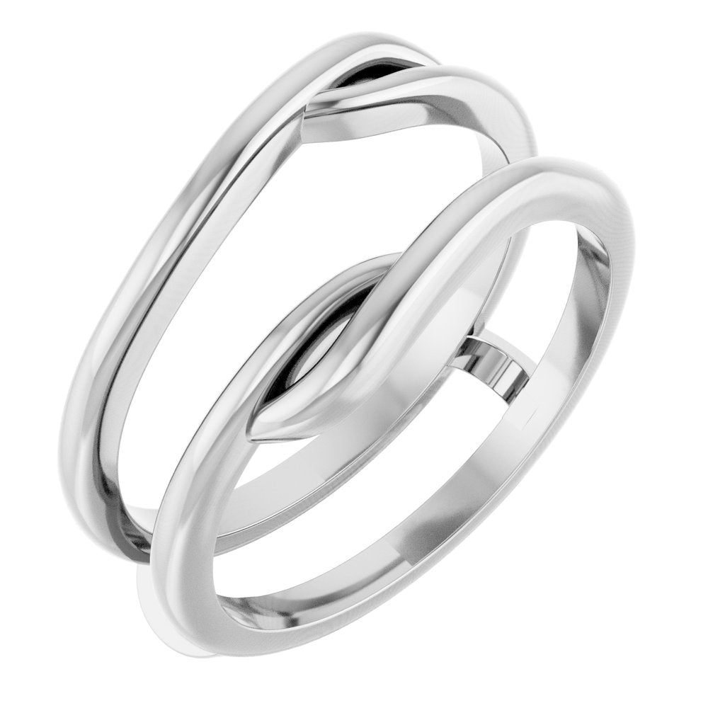 14K White Ring Guard