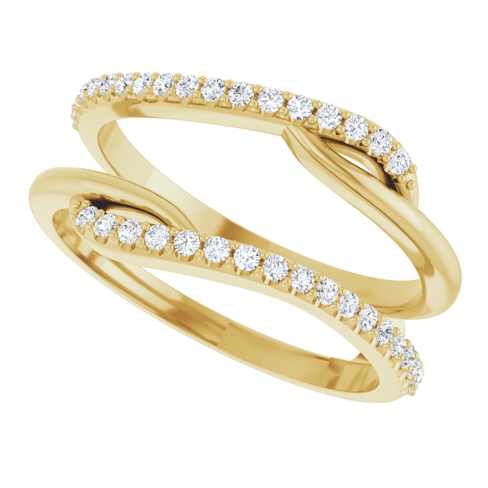 14K Yellow Gold 1/4 CTW Natural Diamond Ring Guard
