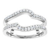 14K White 1/4 CTW Natural Diamond Ring Guard