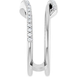 14K White Gold 1/4 CTW Natural Diamond Ring Guard