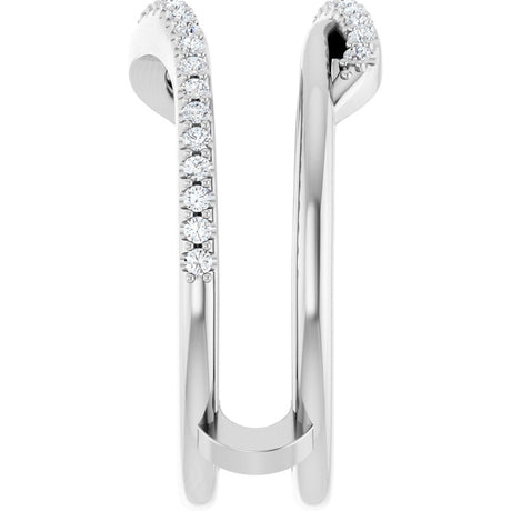 14K White Gold 1/4 CTW Natural Diamond Ring Guard