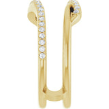 14K Yellow Gold 1/4 CTW Natural Diamond Ring Guard