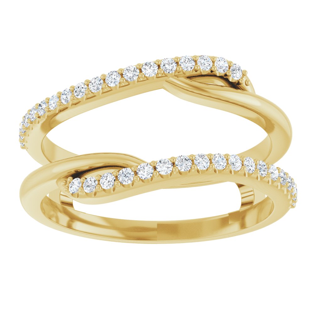 14K Yellow 1/4 CTW Lab Grown Diamond Ring Guard