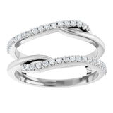 14K White Gold 1/4 CTW Lab Grown Diamond Ring Guard