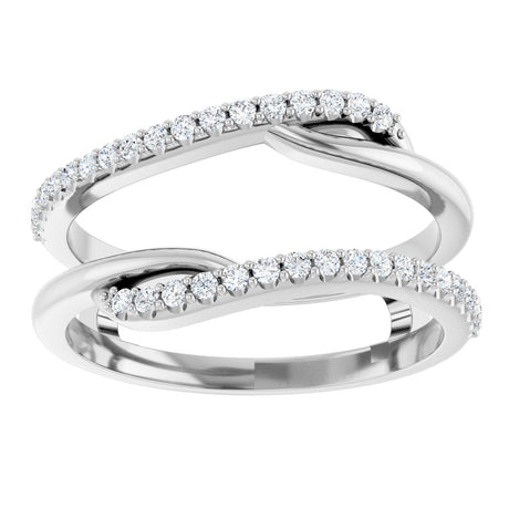 14K White Gold 1/4 CTW Lab Grown Diamond Ring Guard