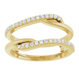 14K Yellow Gold 1/4 CTW Natural Diamond Ring Guard