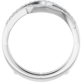 14K White 1/4 CTW Natural Diamond Ring Guard